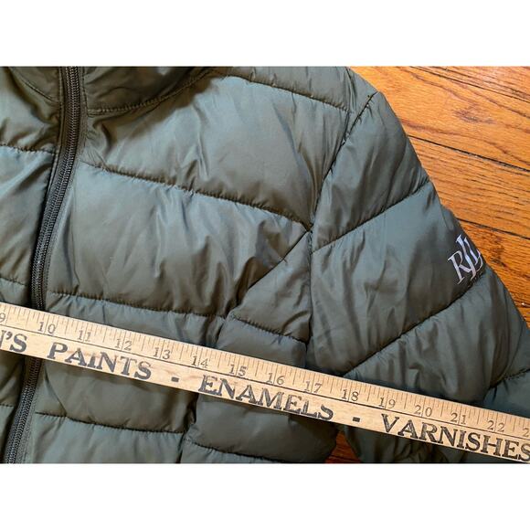Lauren Ralph Lauren Soft Puffer Jacket Women’s Small Coal Olive Green - Picture 7 of 10